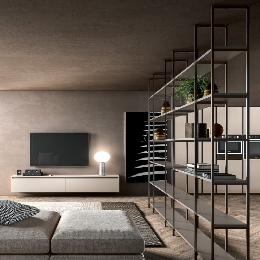 LIVING AND BOOKCASE - Mobilegno
