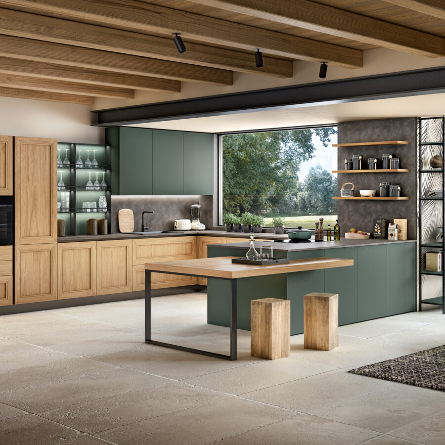 MODERN AND CLASSIC BLEND: MOBILEGNO KITCHENS BETWEEN TIME AND CLOE - Mobilegno